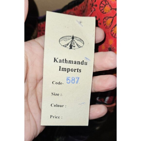 Kathmandu Patchwork Crossbody Bag Handmade Himalayan Boho Mushroom Hippie NWT - Picture 4 of 13